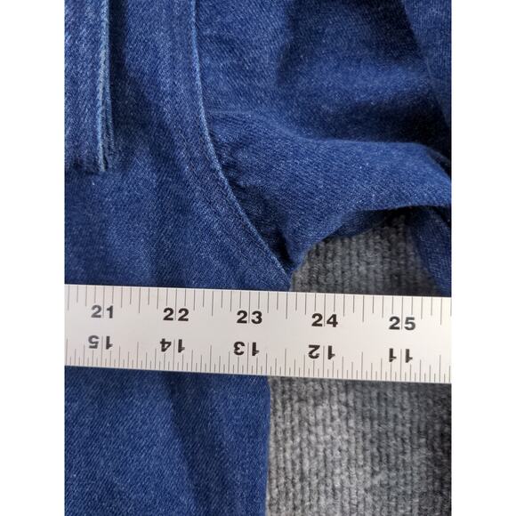 Mens Hedz-Up Extreme Denim Jean Jacket Size L Blue Embroidered - Picture 11 of 12